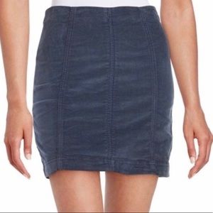 Free people corduroy navy skirt